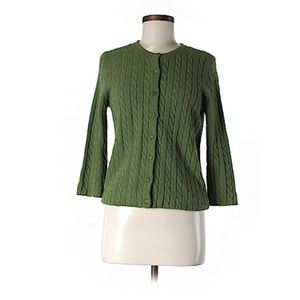 Sweater, J Crew cardigan, M, green